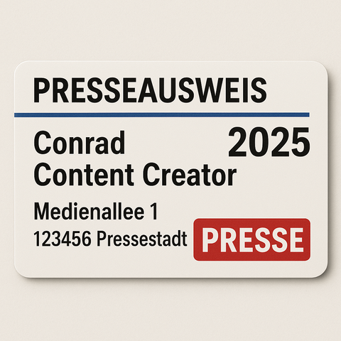 Messe Presseakkreditierung für Fotografen und Content Creatoren mit gültigem deutschen Presseausweis