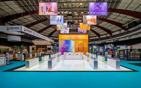 Fotograf & Messefotograf in Dortmund zur Messe InterTabac & InterSupply. Zu sehen ist der Intrade Concept Messestand aus dem Jahr 2023.